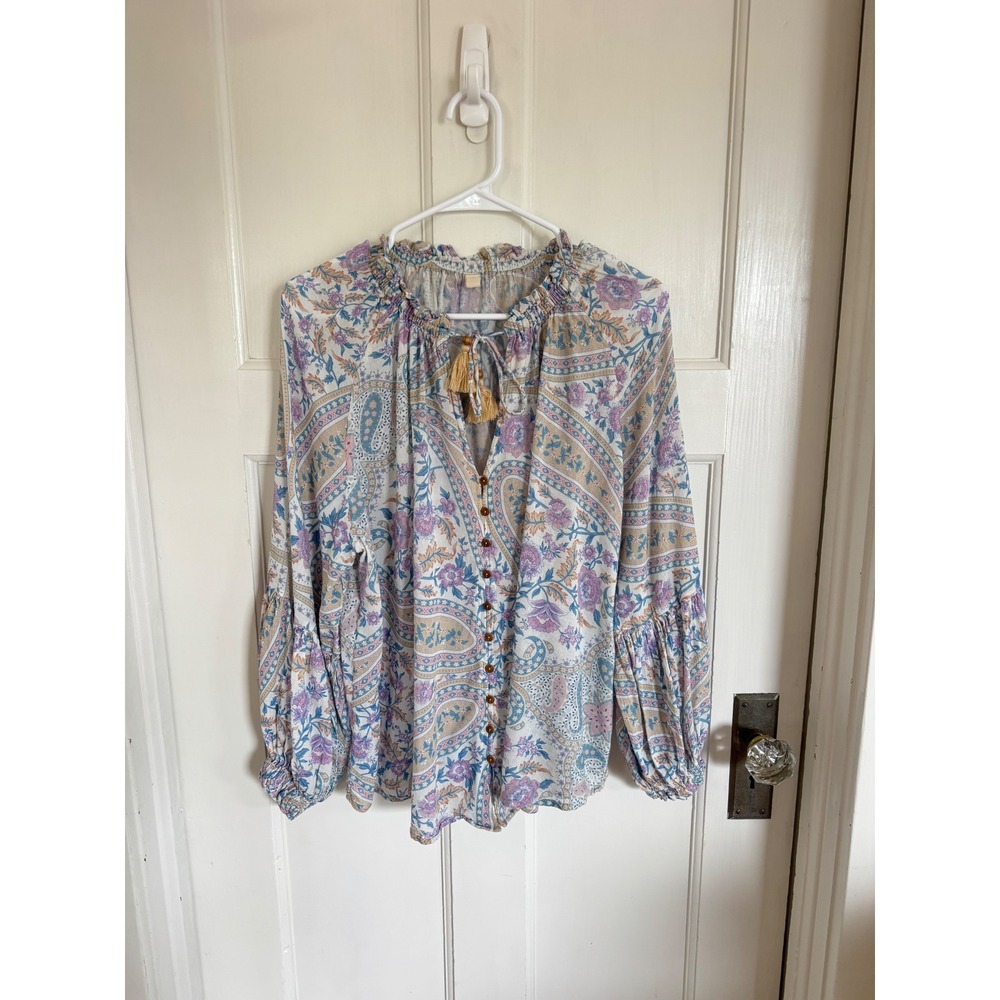 Spell paisley floral boho top size medium
